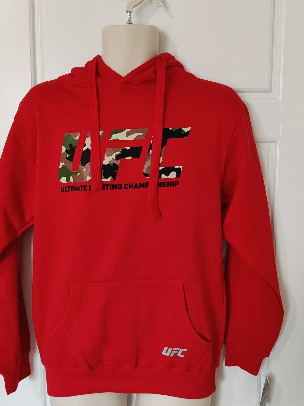 UFC Red Hoodie with Camo Logo